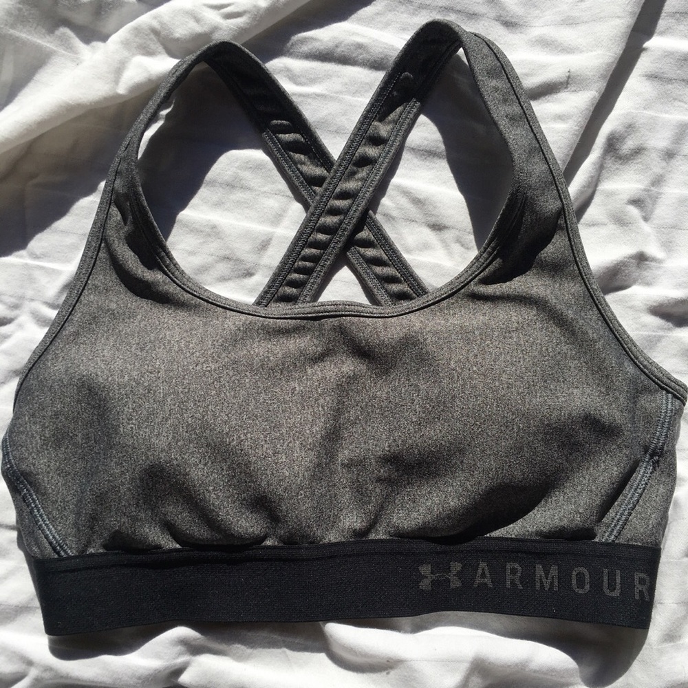 Grey under armour sports bra